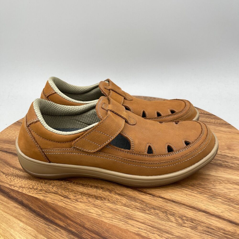 Orthofeet Serene 891 Shoes Womens Size 10 B Brown Leather Mary Jane Casual